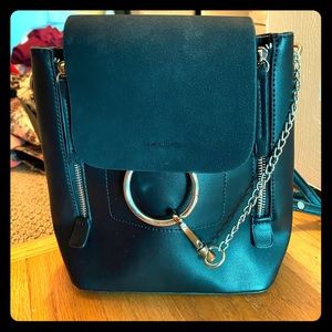 Black mini backpack purse